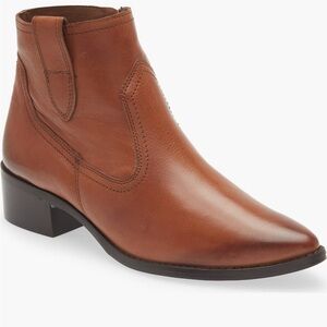 Paul Green Cognac Brown Size 7.5 Niche Pointed Toe Bootie